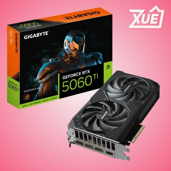 CARD MÀN HÌNH GIGABYTE RTX 5060 TI WINDFORCE 8GB