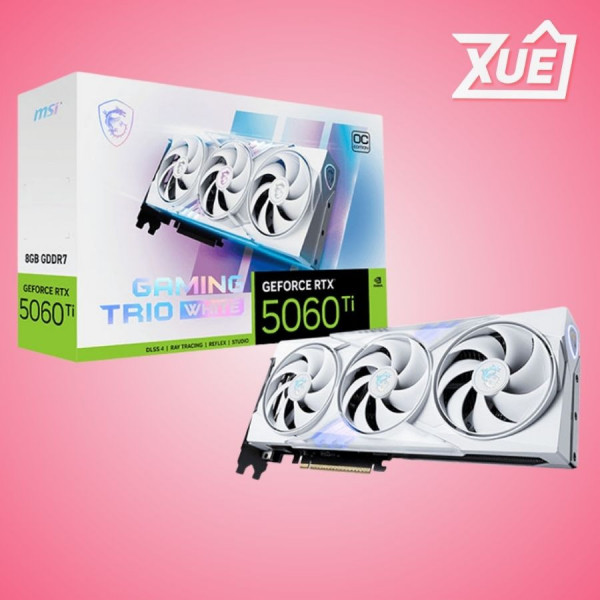 CARD MÀN HÌNH MSI RTX 5060 TI 8G GAMING TRIO OC WHITE
