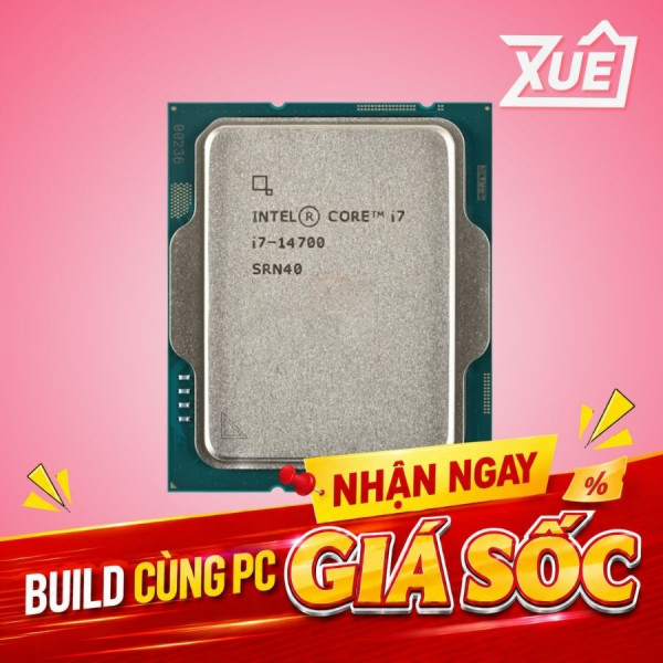 BỘ VI XỬ LÝ INTEL CORE I7-14700 - TRAY (UP TO 5.4GHZ, 20 NHÂN 28 LUỒNG, 33MB CACHE, 65W) - SOCKET INTEL LGA 1700/RAPTOR LAKE