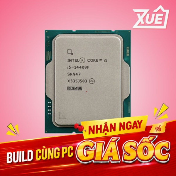BỘ VI XỬ LÝ INTEL CORE I5-14400F (UP TO 4.7GHZ, 10 NHÂN 16 LUỒNG, 20MB CACHE, 65W) - SOCKET INTEL LGA 1700/RAPTOR LAKE - TRAY