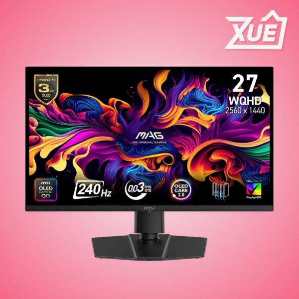 MÀN HÌNH MSI MAG 273QP QD-OLED X24 (27 INCH/WQHD/OLED/240HZ/0.03MS)