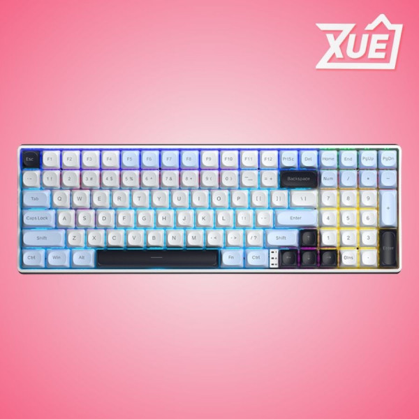 BÀN PHÍM CƠ GAMING AULA S100 PRO (3 MODE/ XANH DƯƠNG + TRẮNG + TÍM ĐẬM/ BROWN SWITCH)