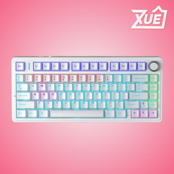 BÀN PHÍM CƠ GAMING CÓ DÂY AULA F75 RED SWITCH (MÀU TRẮNG)