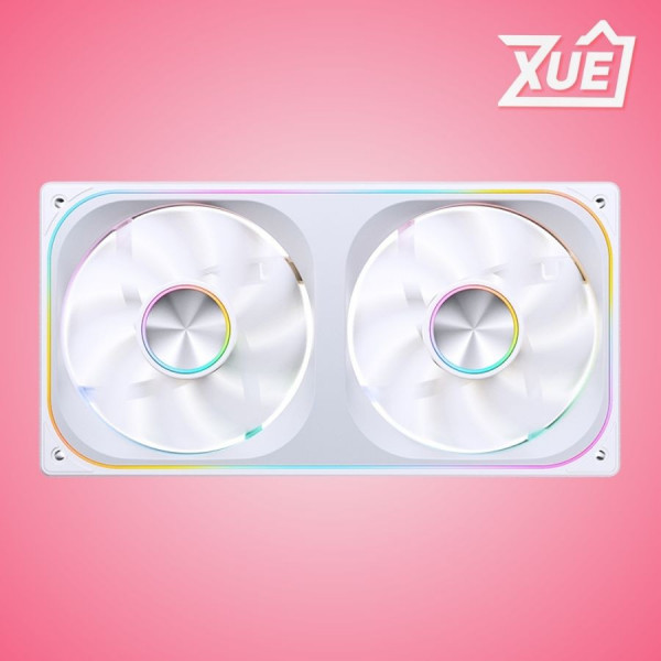 FAN CASE TẢN NHIỆT JONSBO ZA-240WR WHITE LED ARGB INFINITY (CÁNH NGƯỢC)
