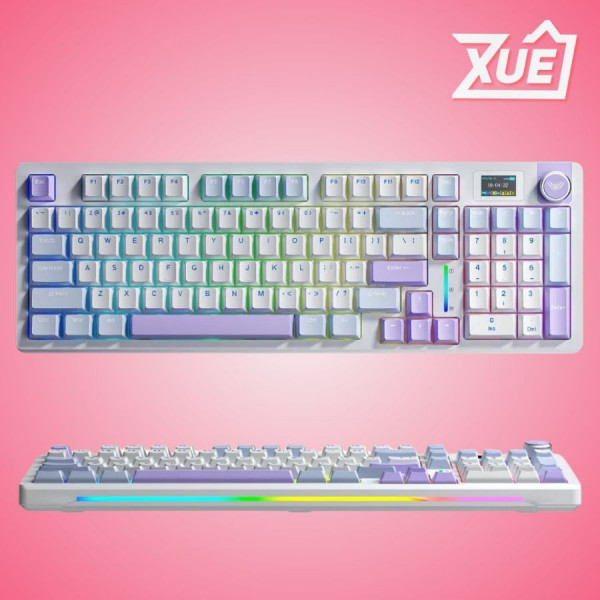BÀN PHÍM CƠ GAMING AULA S98 PRO (3 MODE/XANH DƯƠNG + TRẮNG + TÍM/ NIMBUS V3 SWITCH)