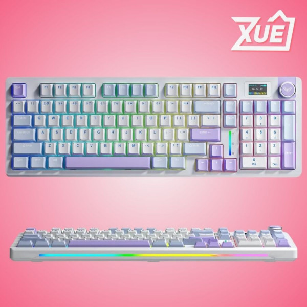 BÀN PHÍM CƠ GAMING AULA S98 PRO (3 MODE/XANH DƯƠNG + TRẮNG + TÍM/CARAMEL LATTE SWITCH)