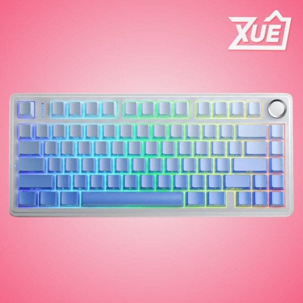 BÀN PHÍM CƠ GAMING AULA F75 (3 MODE/TRẮNG + XANH DƯƠNG GRADIENT/RGB/SEIYA SWITCH)