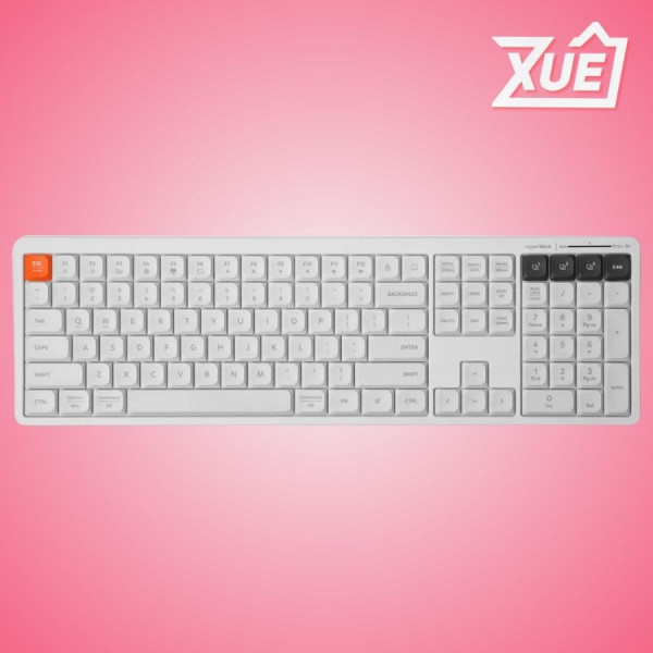 BÀN PHÍM KHÔNG DÂY HYPERWORK SILENTKEY HPW-TS01-WHT TRẮNG