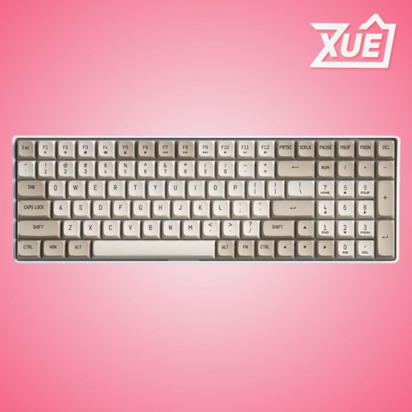 BÀN PHÍM KHÔNG DÂY DARKFLASH GD100 MILKY BROWN YELLOW SWITCH(USB + WIRELESS 2.4G)