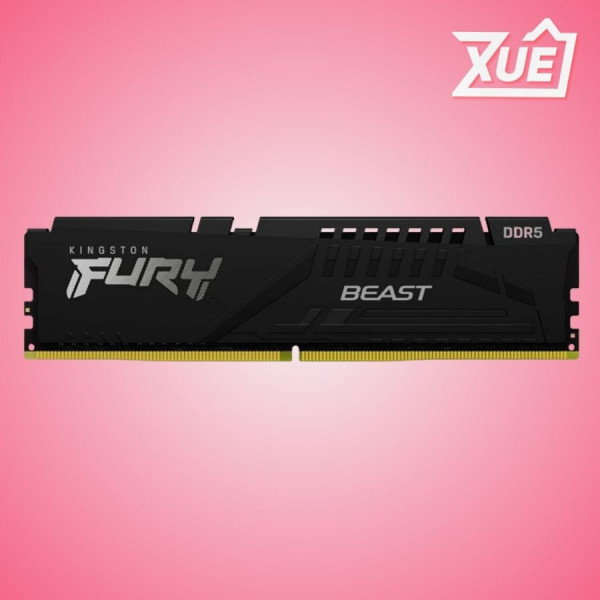 RAM DESKTOP KINGSTON FURY BEAST BLACK XMP (KF560C30BB-16) 16GB (1X16GB) DDR5 6000MHZ