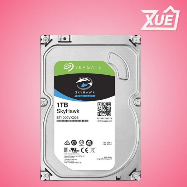 Ổ CỨNG HDD SEAGATE SKYHAWK 1TB 3.5 INCH, 5400RPM, SATA III, 256MB CACHE (ST1000VX013)