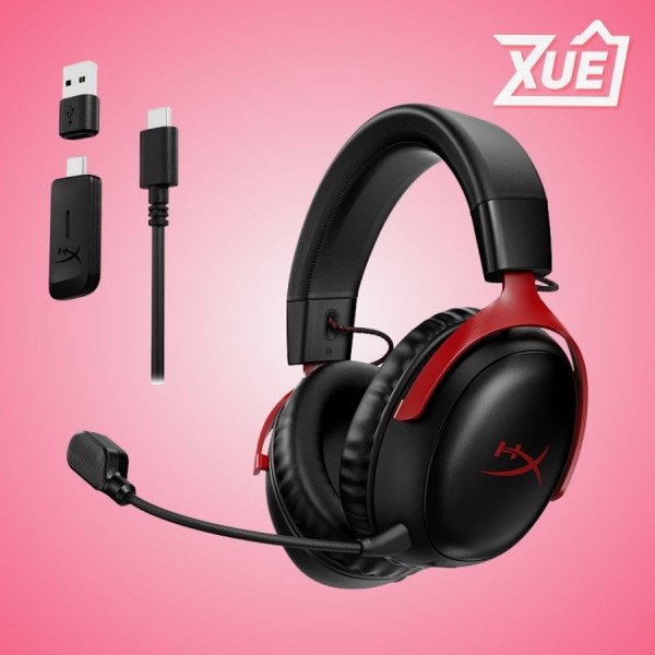 TAI NGHE GAMING HP HYPERX CLOUD III WIRELESS BLK/RED GAM_77Z46AA