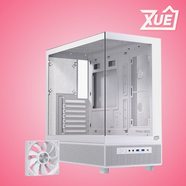 VỎ CASE EINAREX S500 CORE WHITE (MATX/1 FAN KHÔNG LED)