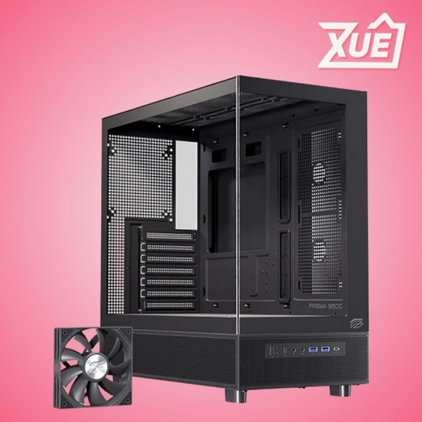 VỎ CASE EINAREX S500 CORE BLACK (MATX/1 FAN KHÔNG LED)