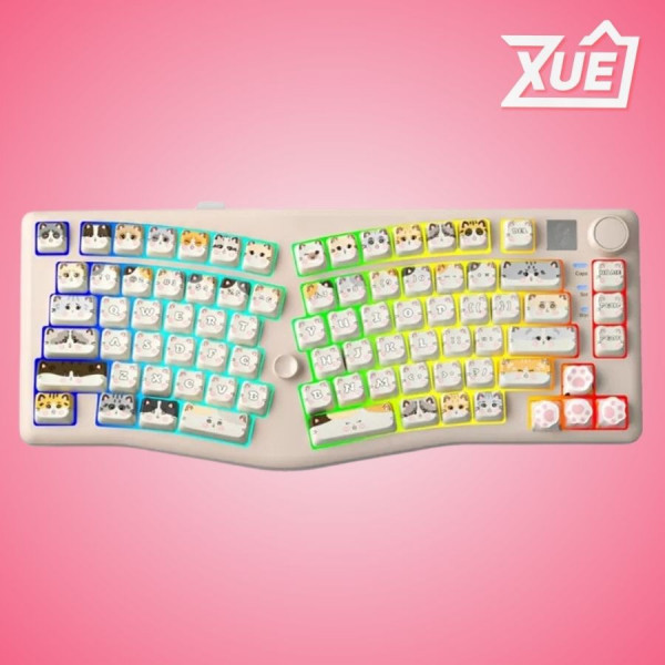 BÀN PHÍM CƠ LEOBOG ALICE A75 (3 MODE, MOON CAT TRẮNG, RGB, RAMBO SWITCH)