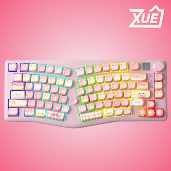 BÀN PHÍM CƠ LEOBOG ALICE A75 (3 MODE, MOON CAT HỒNG, RGB, RAMBO SWITCH)