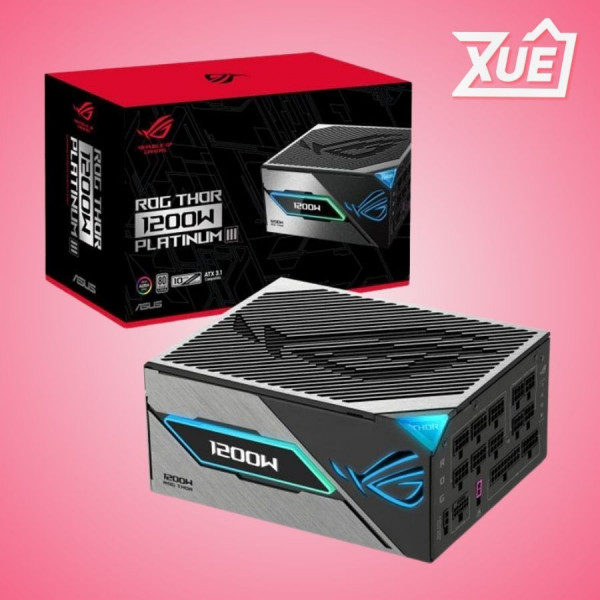NGUỒN ASUS ROG THOR 1200P3 GAMING ( 80 PLUS PLATINUM, ATX3.1, FULL MODULAR, MÀN OLED)