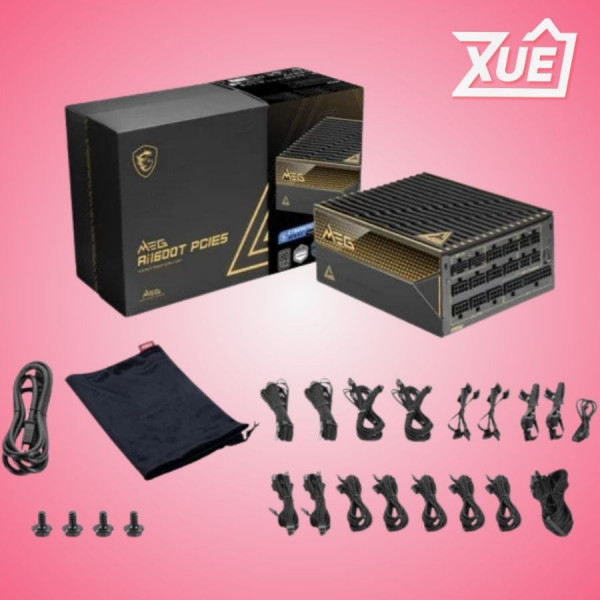 NGUỒN MÁY TÍNH MSI MEG AI1600T PCIE5 (80 PLUS TITANIUM, ATX3.1, PCIE5.1, FULL MODULAR)