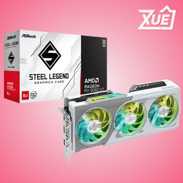 CARD MÀN HÌNH ASROCK RX 9060 XT STEEL LEGEND 8GB OC