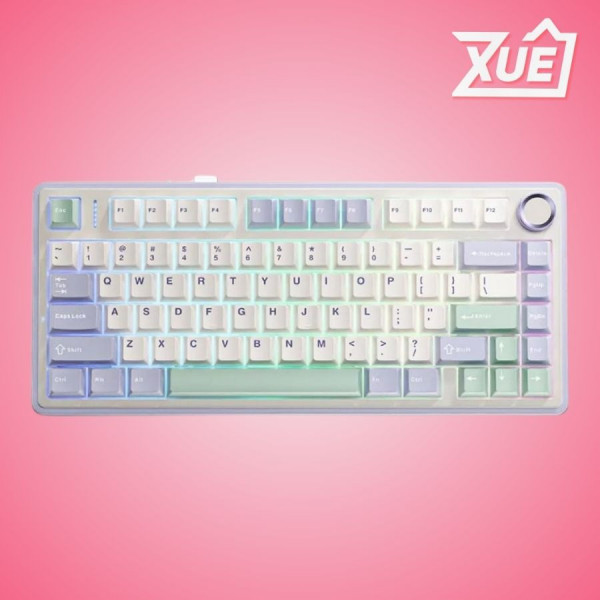 BÀN PHÍM CƠ AULA F75 (TÍM NHẠT, BE, XANH LÁ), (3 MODE, GREY WOOD V3 SWITCH)