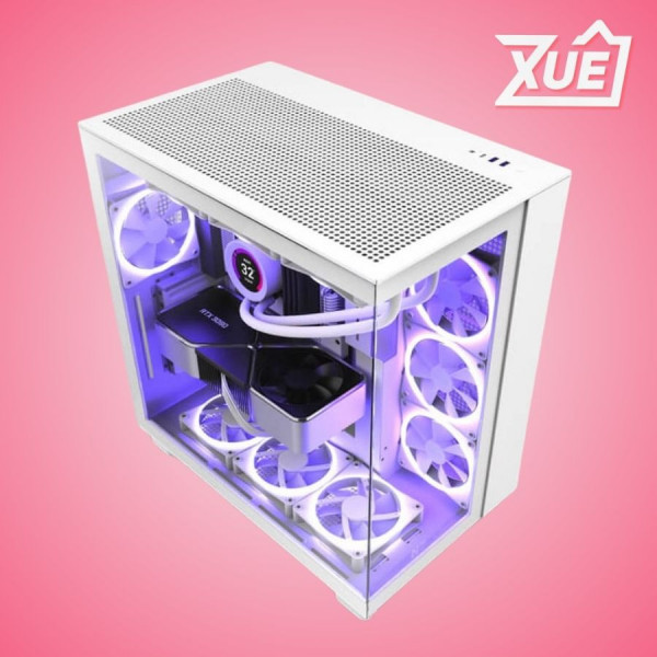 VỎ MÁY TÍNH NZXT NZXT H9 FLOW RGB (2025) ALL WHITE (ATX, MID TOWER, 4 FAN)