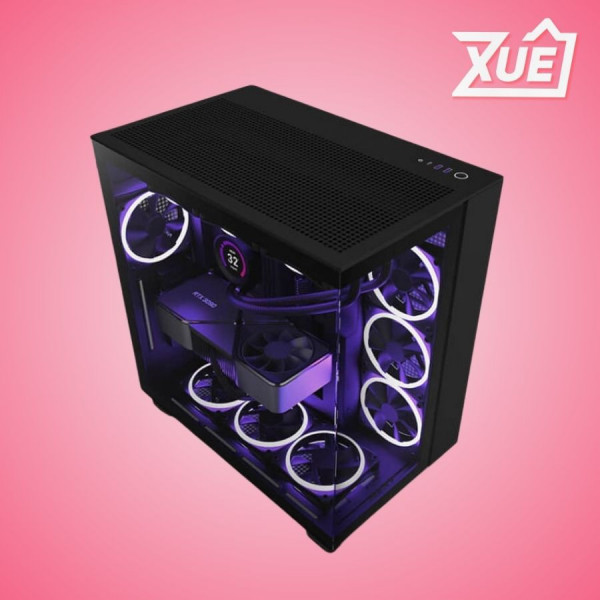 VỎ MÁY TÍNH NZXT NZXT H9 FLOW RGB (2025) ALL BLACK (ATX, MID TOWER, 4 FAN)