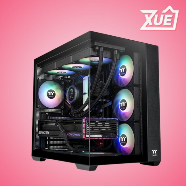 CASE THERMALTAKE VIEW 380 TG ARGB BLACK (ATX, 0 FAN)