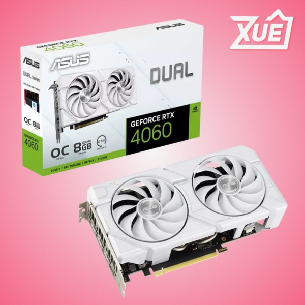 CARD MÀN HÌNH ASUS DUAL-RTX 4060 TI-O8G-EVO-WHITE