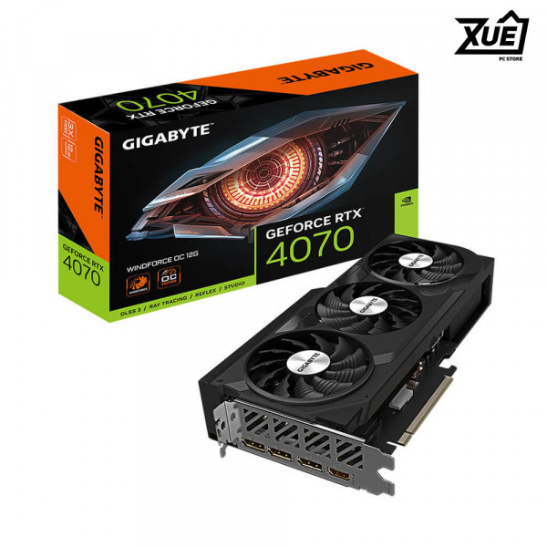 CARD MÀN HÌNH GIGABYTE RTX 4070 WINDFORCE OC-12GD (GV-N4070WF3 OC-12GD)