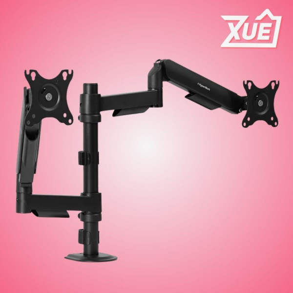 GIÁ ĐỠ MÀN HÌNH ĐÔI HYPERWORK P1 DUAL 2025 HPW-DPA0105-BLK ĐEN