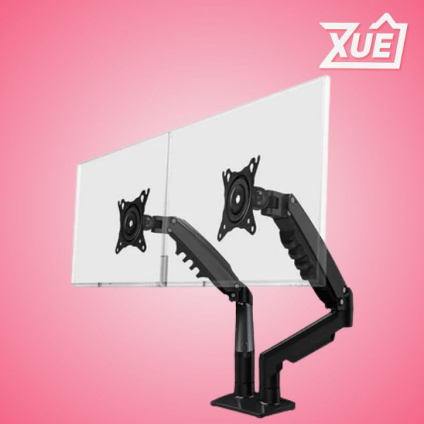 GIÁ TREO 2 MÀN HÌNH NORTH BAYOU P160 (17-27 INCH) MÀU ĐEN