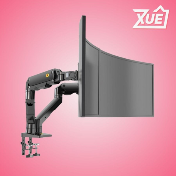 GIÁ TREO 2 MÀN HÌNH NORTH BAYOU G55 (27 - 34 INCH) KẸP BÀN - MÀU ĐEN