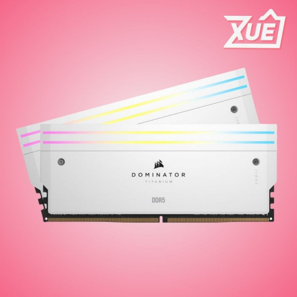 BỘ NHỚ TRONG RAM DESKTOP CORSAIR DOMINATOR PLATINUM RGB WHITE (CMP32GX5M2B6000Z30W) 32GB (2X16GB) DDR5 6000MHZ