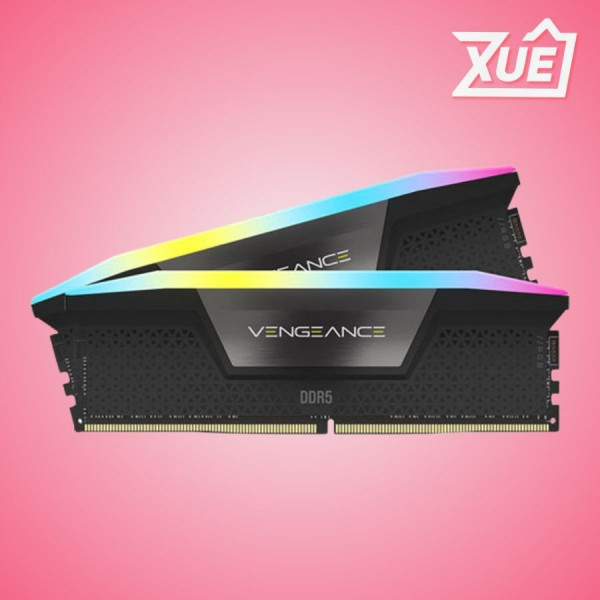 BỘ NHỚ TRONG RAM DESKTOP CORSAIR VENGEANCE RGB BLACK (CMH96GX5M2E6000C36) 96GB (2X48GB) DDR5 6000MHZ