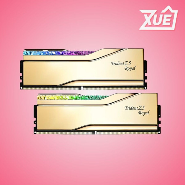 BỘ NHỚ TRONG RAM DESKTOP GSKILL TRIDENT Z5 ROYAL RGB GOLD (F5-8400J4052G24GX2-TR5G) 48GB (2X24GB) DDR5 8400MHZ