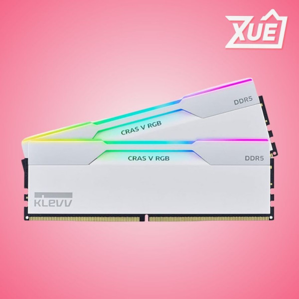 BỘ NHỚ TRONG RAM DESKTOP KLEVV URBANE V RGB WHITE (KD5AGUA80-60A300M) 32GB (2X16GB) DDR5 6000MHZ (AMD EXPO+INTEL XMP 3.0)