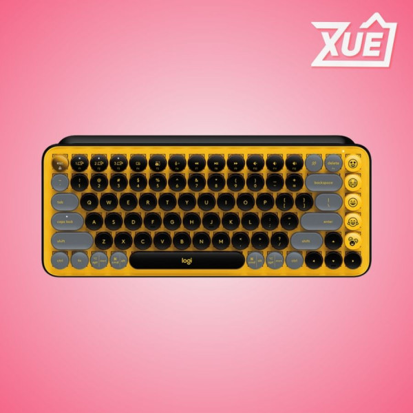 BÀN PHÍM KHÔNG DÂY LOGITECH POP KEYS BLAST YELLOW (USB, BLUETOOTH, VÀNG-ĐEN)