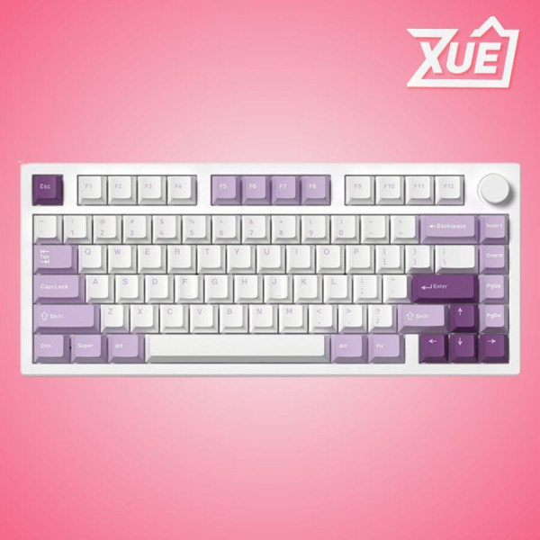 BÀN PHÍM CƠ FL-ESPORTS GP75CPM WHITE BODY TARO PURPLE BROWN SWITCH (KAILH BOX)
