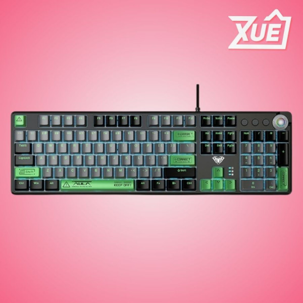 BÀN PHÍM CƠ AULA F2088 PRO ĐEN GHI (USB, BLUE SWITCH)