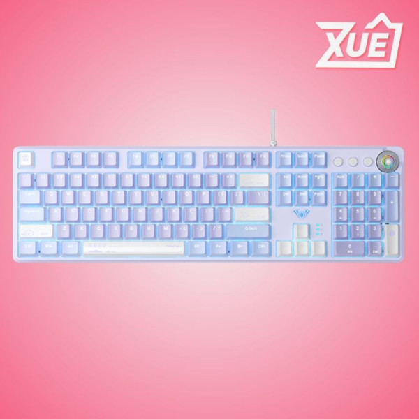 BÀN PHÍM CƠ AULA F2088 PRO XANH TÍM (USB, BLUE SWITCH)