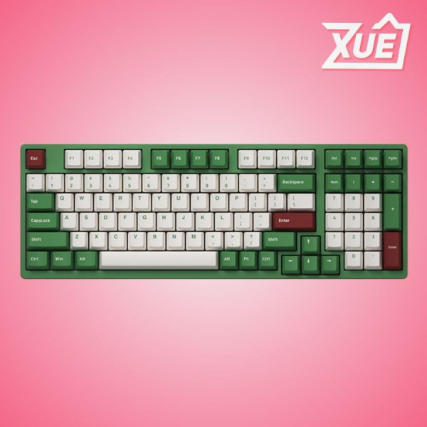 BÀN PHÍM AKKO 3098S MATCHA RED BEAN (RAINBOW LED, ASA PROFILE, V3 CREAMY YELLOW PRO)