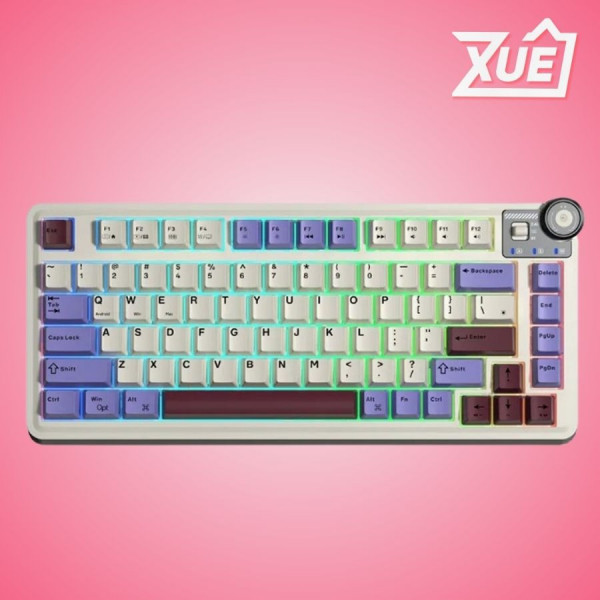 BÀN PHÍM CƠ GAMING AULA AU75 (3 MODE, TÍM + BE + ĐỎ,  STAR VECTOR SWITCH)