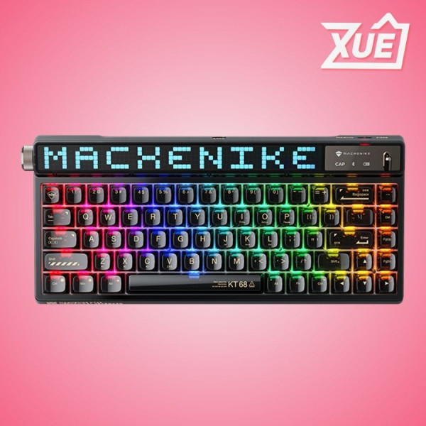 BÀN PHÍM MACHENIKE KT68 PRO BLACK NORTH POLE BROWN SWITCH (MÀU ĐEN)