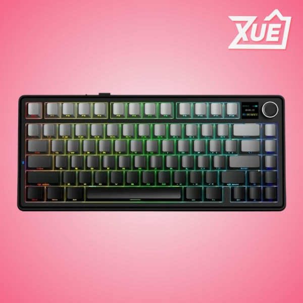 BÀN PHÍM CƠ GAMING AULA F75 MAX (3 MODE,  XÁM ĐEN GRADIENT,  REAPER SWITCH)