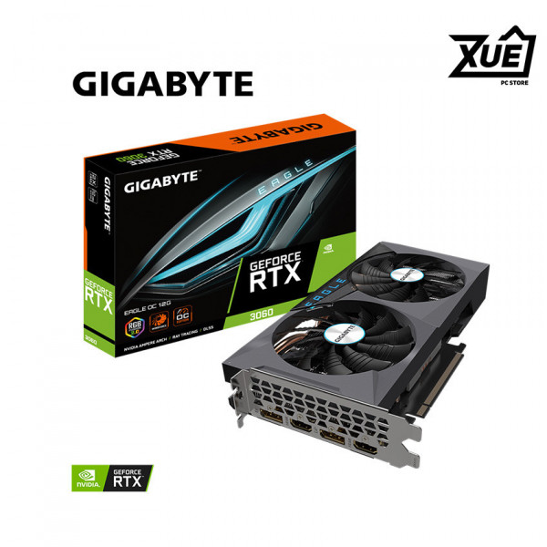 CARD MÀN HÌNH GIGABYTE GEFORCE RTX 3060 EAGLE OC 12G (REV. 2.0) (GV-N3060EAGLE OC-12GD)