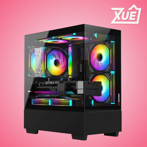 VỎ CASE MAGIC MIX TOWER BLACK (MATX, MID TOWER, MÀU ĐEN)