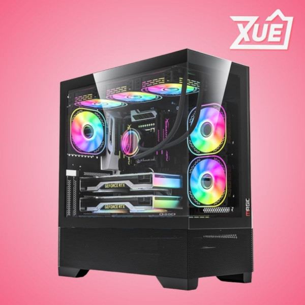 VỎ CASE MAGIC MIX FULL TOWER BLACK (EATX, MID TOWER, MÀU ĐEN)