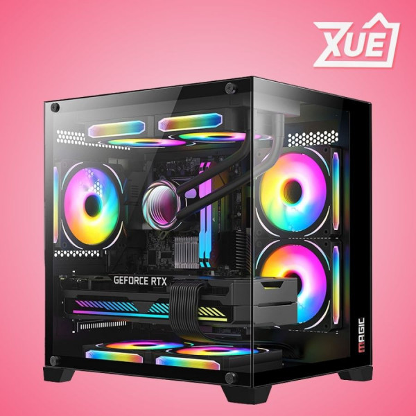 VỎ CASE MAGIC AQUA-M BLACK ULTRA (MATX, MID TOWER, MÀU ĐEN)