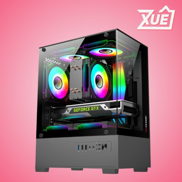 VỎ CASE MAGIC MIX ULTRA BLACK (MATX, MID TOWER, MÀU ĐEN)