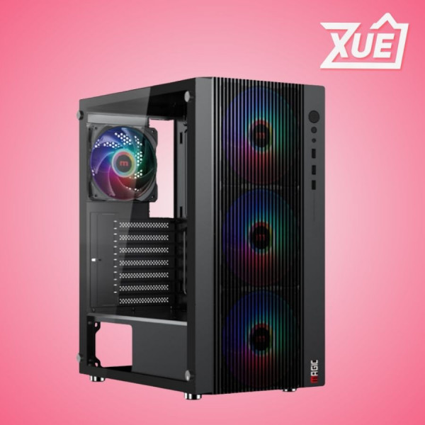 VỎ CASE MAGIC LUXURY BLACK (ATX, MID TOWER, MÀU ĐEN)